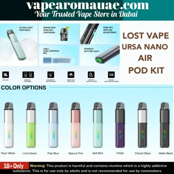 Best Lost Vape Ursa Nano Air 16W 800mAh Pod Kit in Dubai UAE