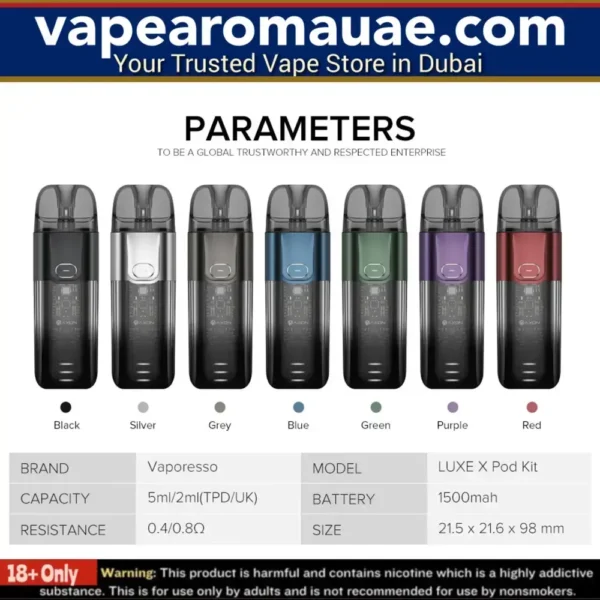 VAPORESSO Luxe X Kit 40W Pod System 1500mAh in Dubai UAE