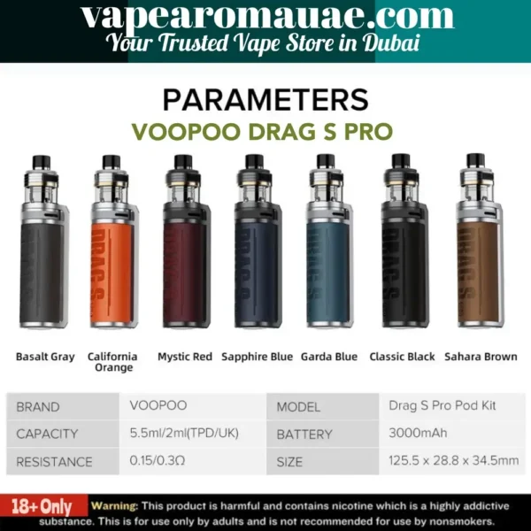 VOOPOO Drag S Pro Pod Mod 80W Kit- Dubai | Vape Aroma UAE