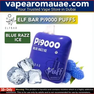 Elf Bar Pi9000 Blue Razz Ice Disposable Vape 9000 Puffs in Dubai