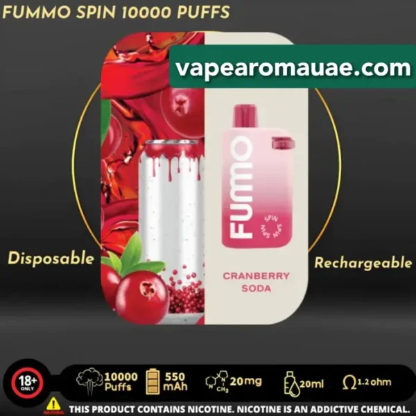 New Fumo Spin 10000 Puffs Disposable Vape in Dubai- FUMMO