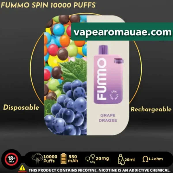 New Fumo Spin 10000 Puffs Disposable Vape in Dubai- FUMMO