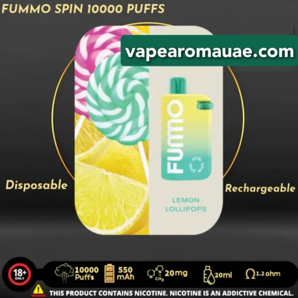 New Fumo Spin 10000 Puffs Disposable Vape in Dubai- FUMMO