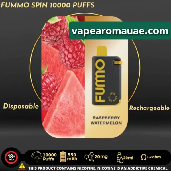 New Fumo Spin 10000 Puffs Disposable Vape in Dubai- FUMMO