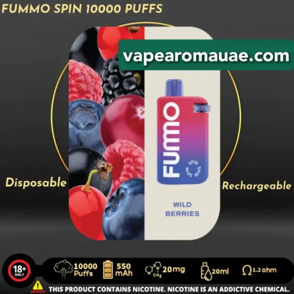 New Fumo Spin 10000 Puffs Disposable Vape in Dubai- FUMMO