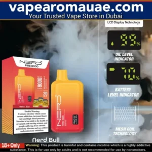 Nerd Bull Nerd Fire 8000 Puffs Disposable Bar- Vape Aroma UAE