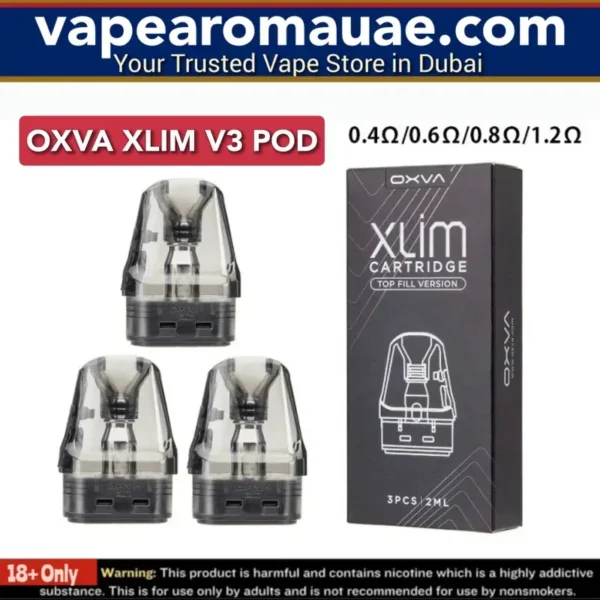 Oxva Xlim V3 Cartridge 0.6ohm 0.8ohm 1.2ohm Empty Pod- Dubai