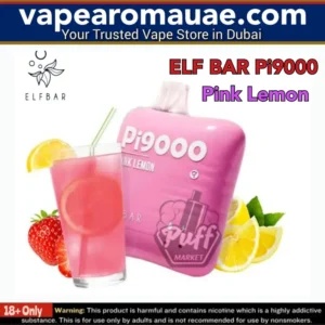 Pink Lemon Elf Bar Pi9000 Puffs Disposable Vape- Rechargeable