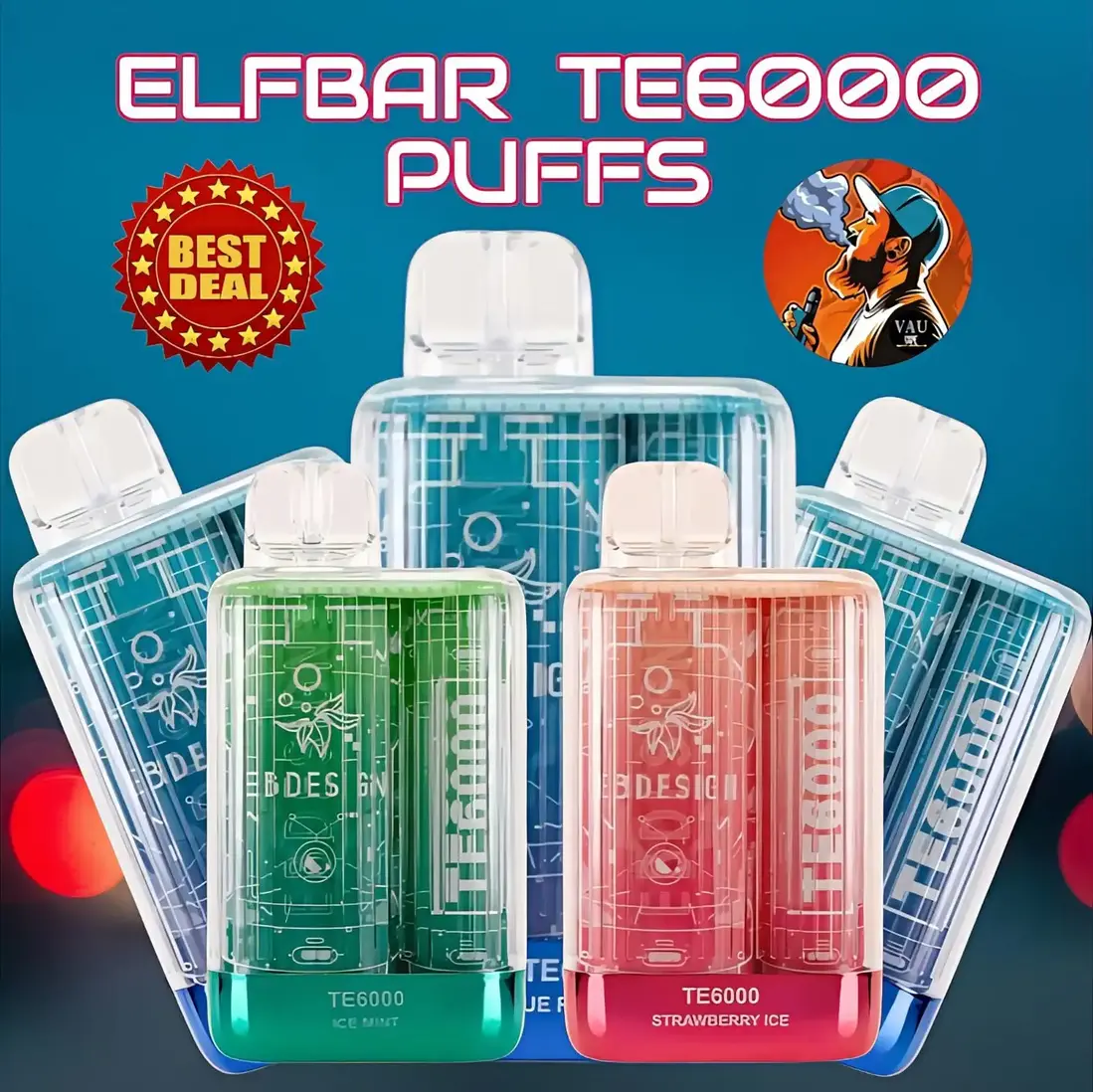Best Elfbar TE6000 Puffs Disposable Vape - Dubai | US Version