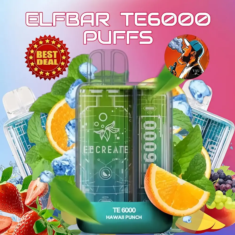 Best Elfbar TE6000 Puffs Disposable Vape - Dubai | US Version