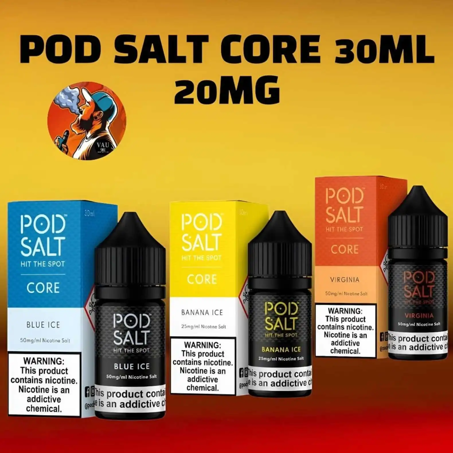 Pod Salt Core 20mg Salt Nicotine 30ml E-liquid in Dubai