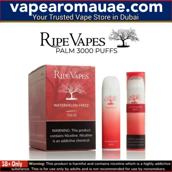 New Ripe Vapes Palm 3000 Puffs Disposable Vape in Dubai UAE