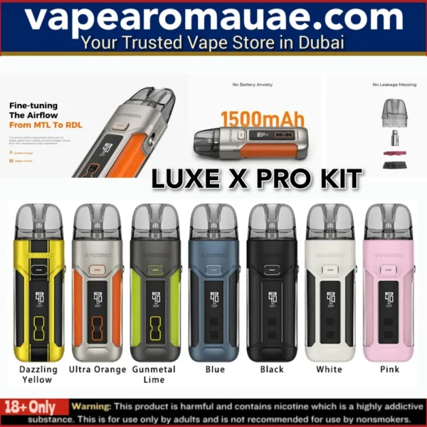 Best Vaporesso Luxe X Pro Kit 1500mAh 40W Pod System- Dubai