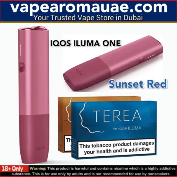 IQOS ILUMA ONE Sunset Red Device in Dubai UAE- Heets Terea