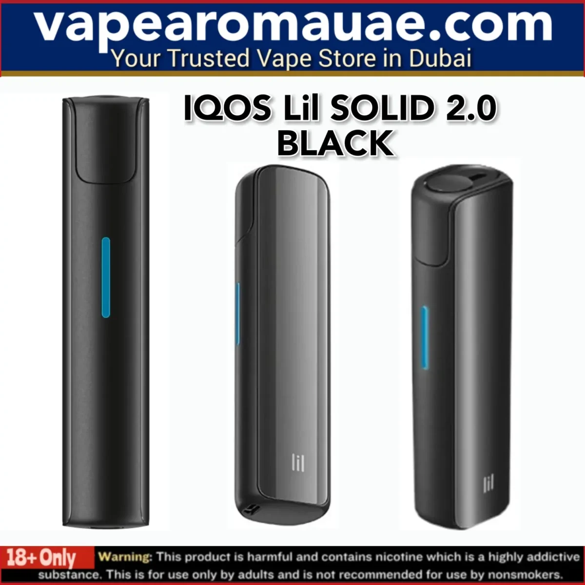 IQOS Lil SOLID 2.0 Black Heat Not Burn Device in Dubai UAE