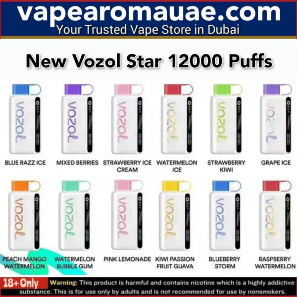 New Vozol Star 12000 Puffs Disposable Vape in Dubai UAE- Best