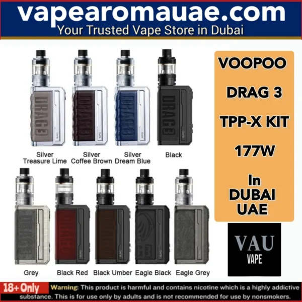 Voopoo Drag 3 TPP-X Kit 177W Pod System- Vape Aroma UAE