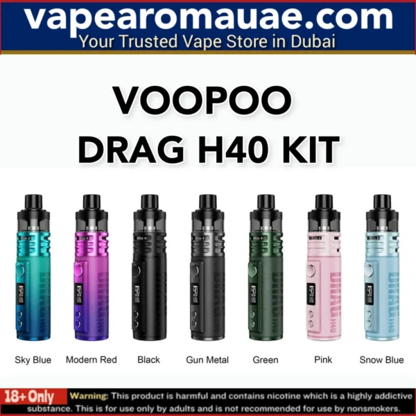 NEW VOOPOO DRAG H40 Kit 1500mAh 40W- Vape Aroma UAE