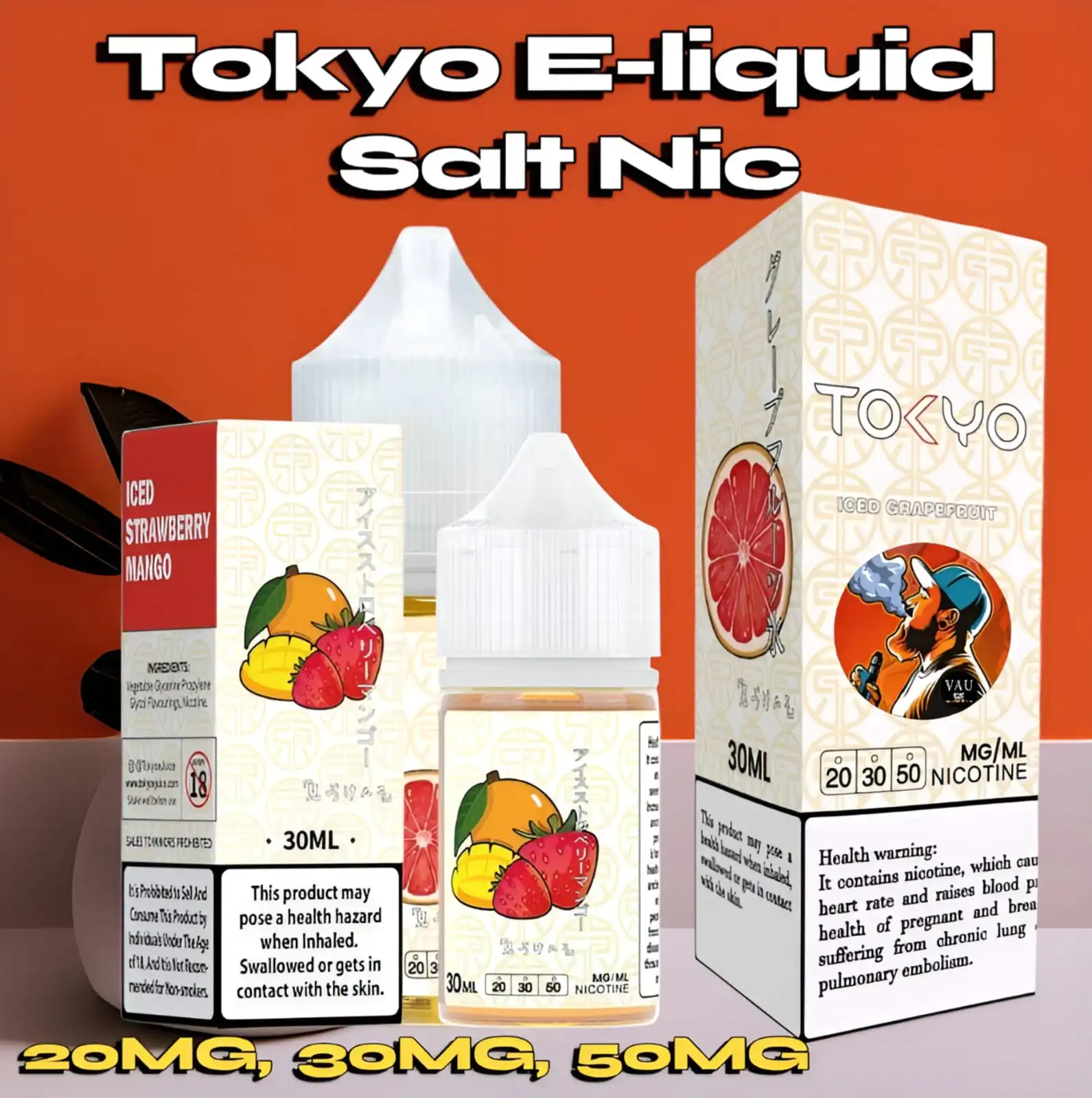 New Tokyo 30mg 30ml Salt Nicotine E-liquid - 20mg 50mg