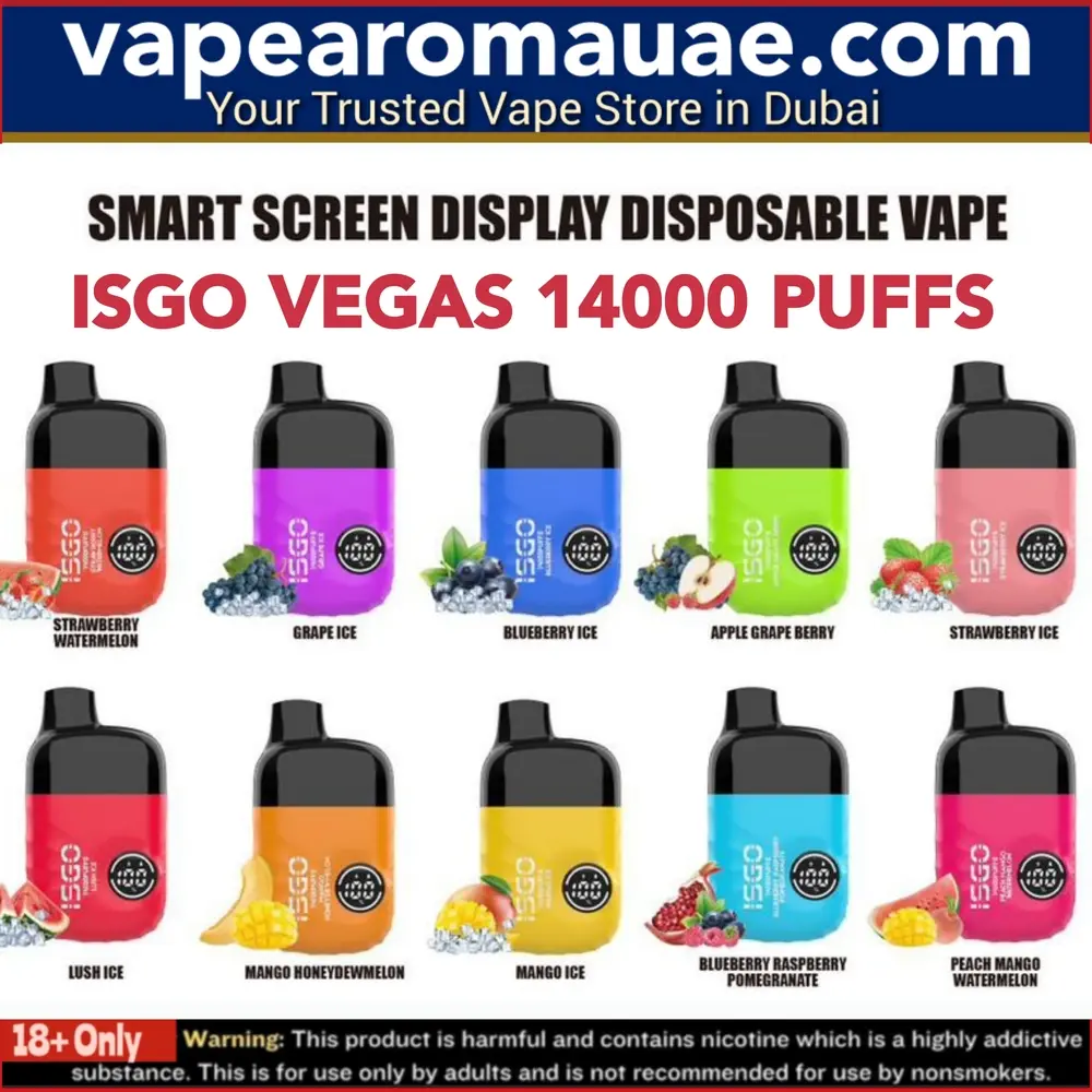 BEST ISGO VEGAS 14000 PUFFS Disposable Vape in Dubai UAE