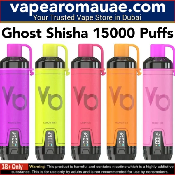 New Ghost Shisha 15000 Puffs DTL Disposable Vape- Dubai UAE