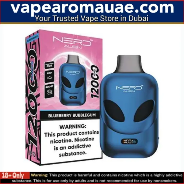 Best Nerd Alien 12000 Puffs Disposable Vape in Dubai UAE / 20mg