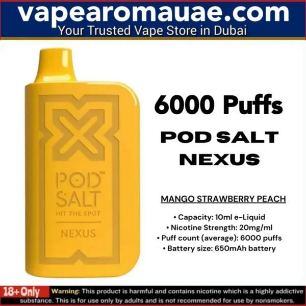 New Pod Salt Nexus 6000 Puffs Disposable Vape 20mg- Dubai