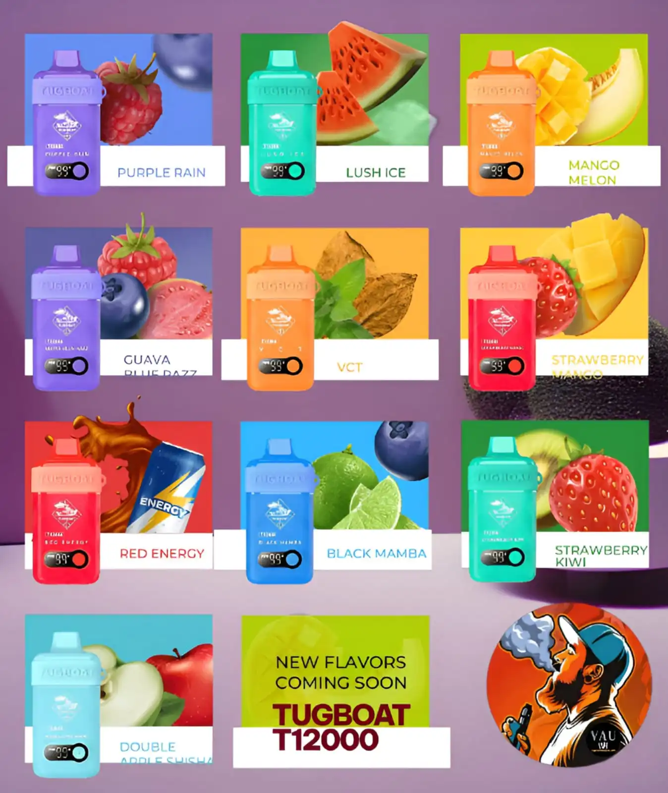 Tugboat T12000 Puffs Disposable Vape Authentic Device in Dubai