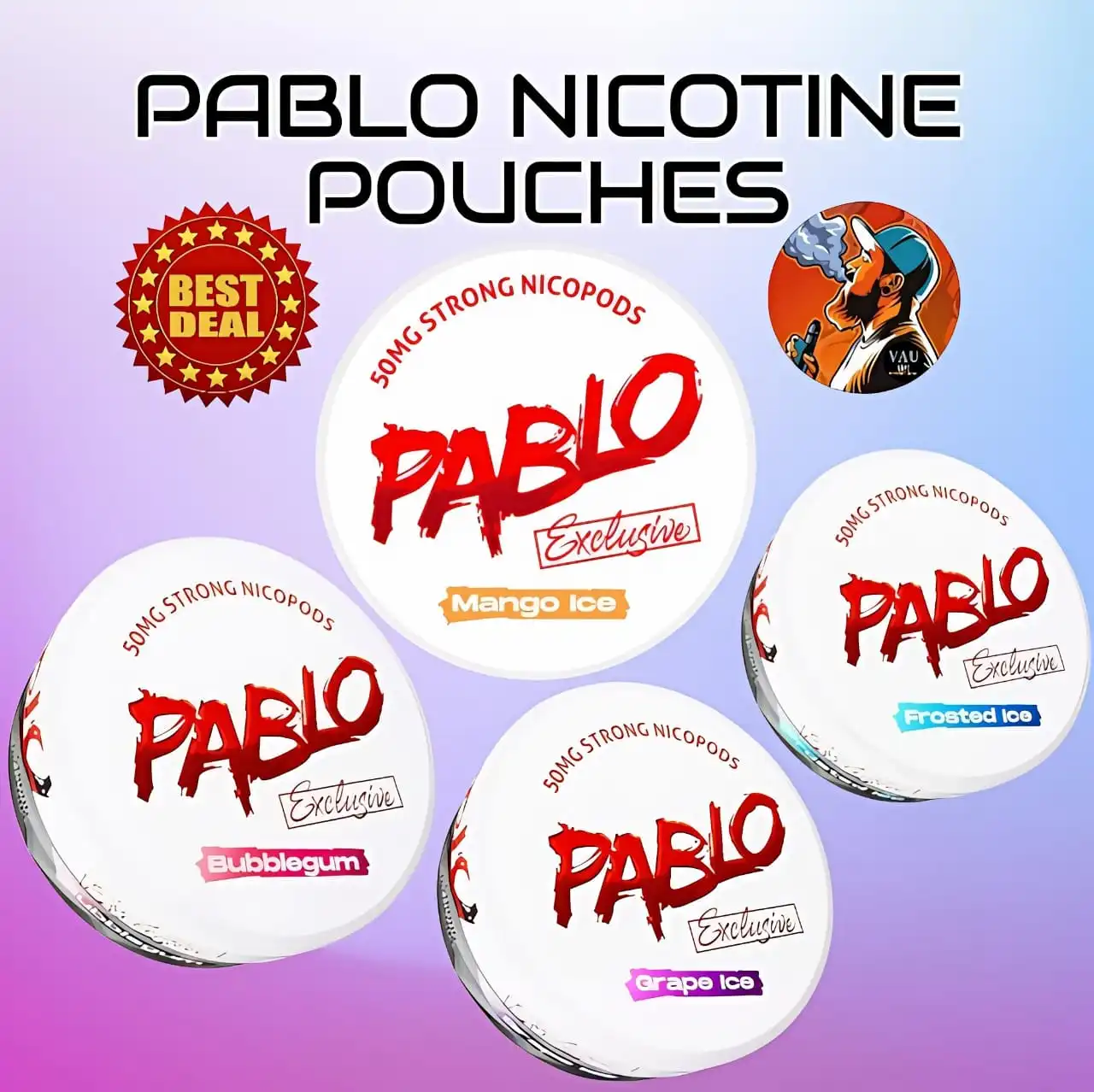 Pablo Nicotine Pouches in Dubai UAE | 20 Pouches in 1 Can