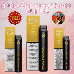 Pod Salt Go Mango Ice 2500 Puffs Disposable Vape