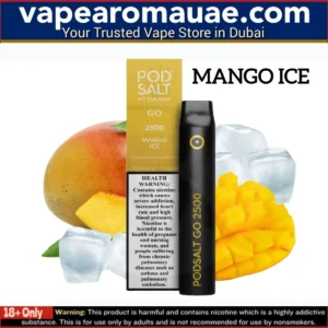 Pod Salt Go Mango Ice 2500 Puffs Disposable Vape in Dubai- 2%