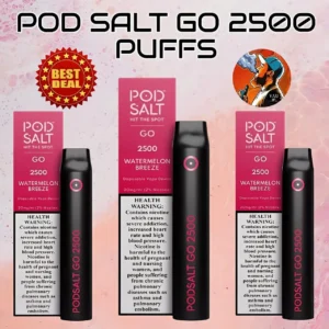 Pod Salt Go Watermelon Breeze 2500 Puffs Disposable Vape