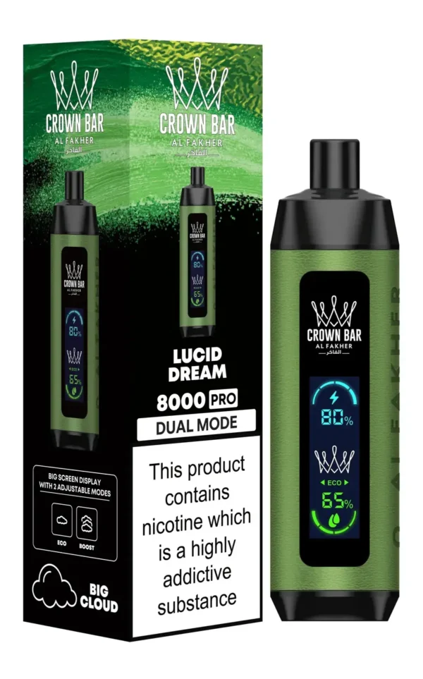 Al Fakher Crown Bar 8000 Pro Disposable Vape 0.5mg- Dubai UAE