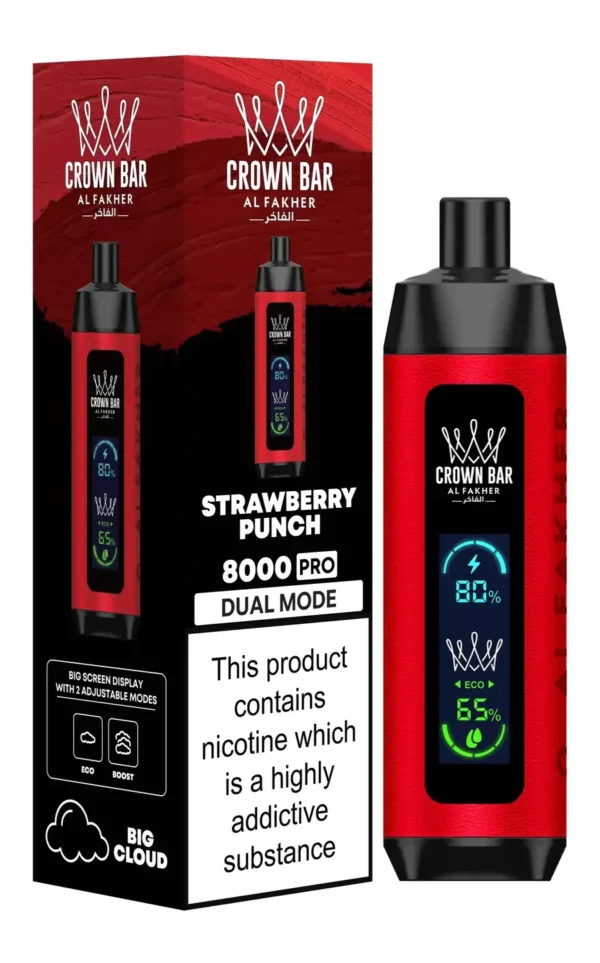 Al Fakher Crown Bar 8000 Pro Disposable Vape 0.5mg- Dubai UAE