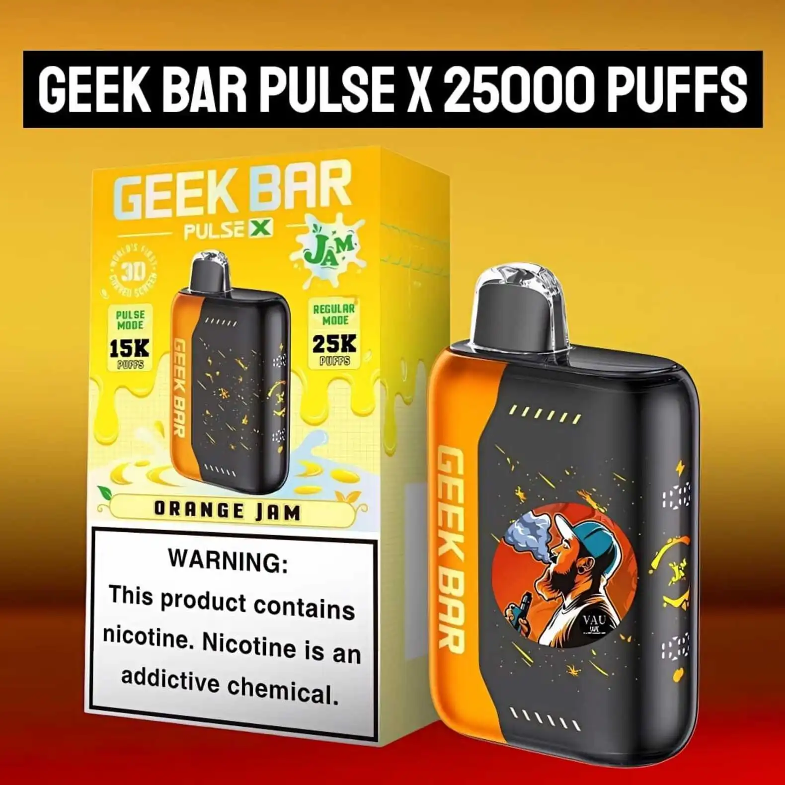 New Geek Bar Pulse X 25000 Puffs Disposable Vape in Dubai UAE