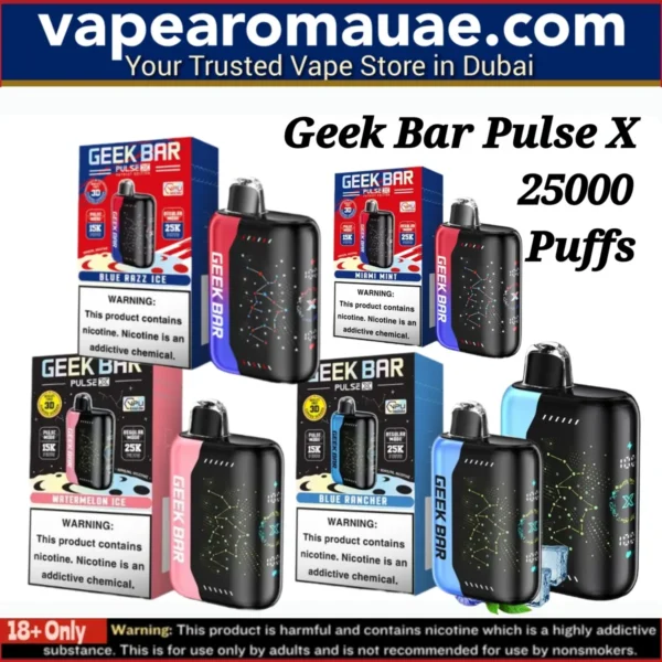 New Geek Bar Pulse X 25000 Puffs Disposable Vape in Dubai UAE