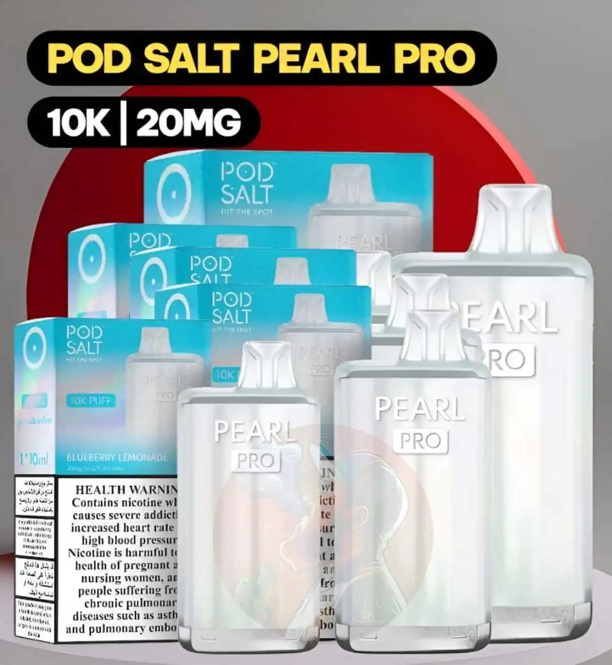 Pod Salt Pearl Pro 10000 Puffs 2% Nicotine Vape Kit - Dubai