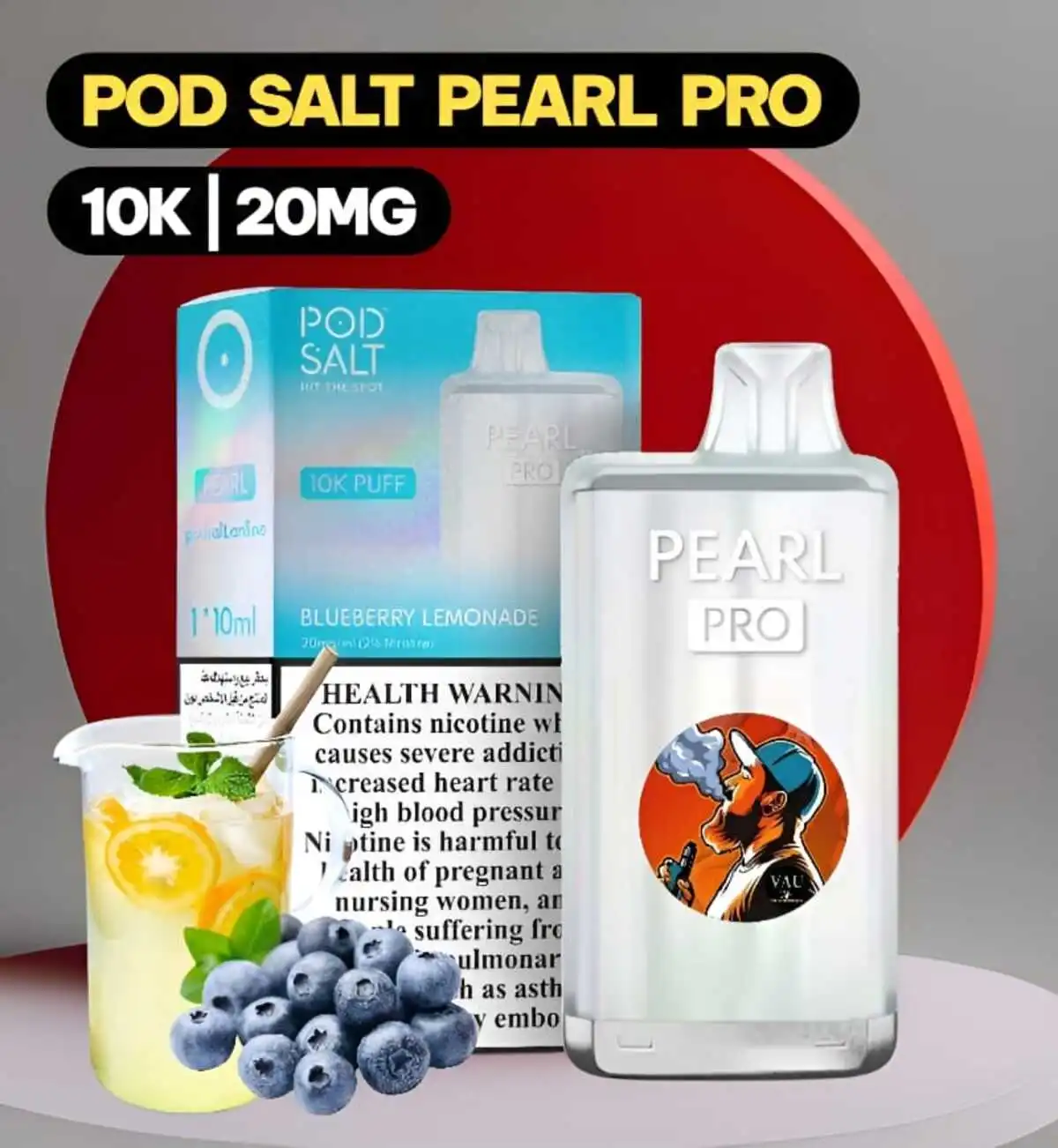 Pod Salt Pearl Pro 10000 Puffs 2% Nicotine Vape Kit - Dubai