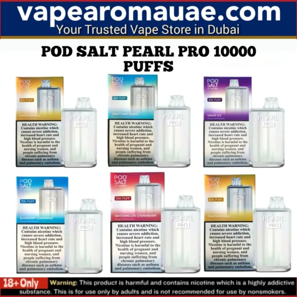 Best Pod Salt Pearl Pro 10000 Puffs disposable vape in Dubai UAE