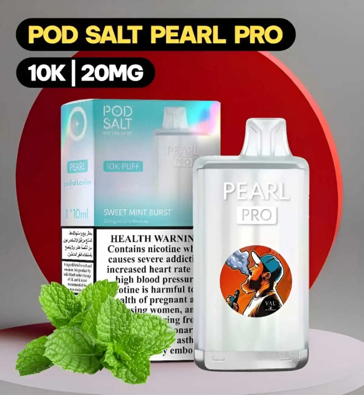 Pod Salt Pearl Pro 10000 Puffs 2% Nicotine Vape Kit - Dubai