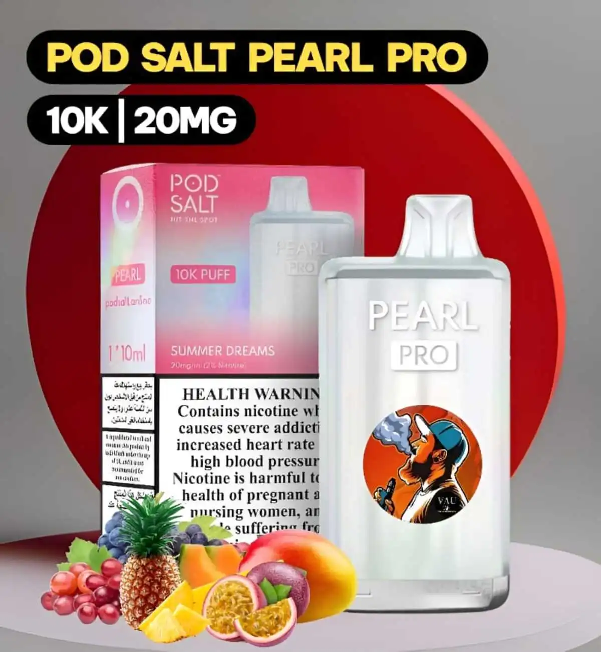 Pod Salt Pearl Pro 10000 Puffs 2% Nicotine Vape Kit - Dubai