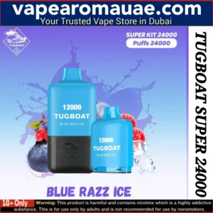 Tugboat Super Blue Razz Ice 24000 Puffs Disposable Vape- UAE