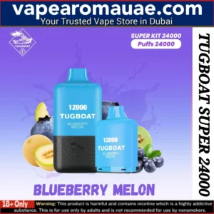 Best Tugboat Super Blueberry Melon 24000 Puffs Disposable Vape