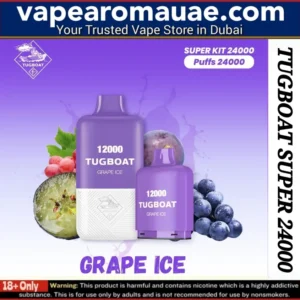 Tugboat Super Grape Ice 24000 Puffs Disposable Vape- Dubai