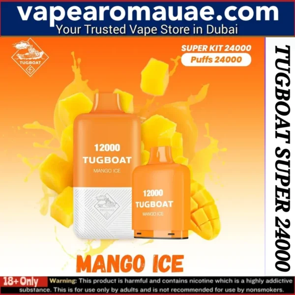 Tugboat Super Mango Ice 24000 Puffs Disposable Vape Dubai UAE