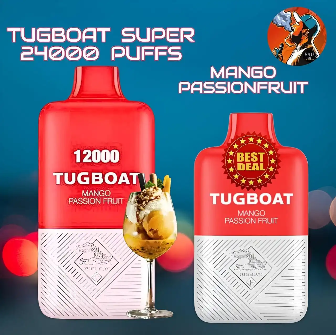 Tugboat Super Mango Passion Fruit 24000 Puffs - Dubai UAE