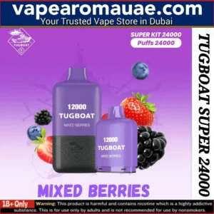 Tugboat Super Mixed Berries 24000 Puffs Disposable Vape- UAE