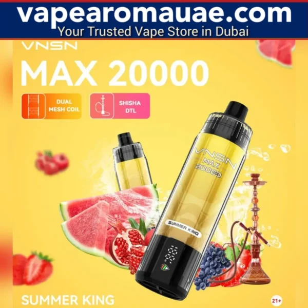 VNSN MAX SUMMER KING 20000 Puffs Disposable Vape in UAE