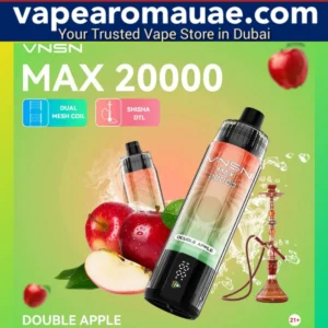 VNSN Max Double Apple 20000 Puffs Shisha Disposable Vape Kit