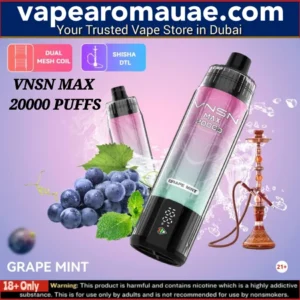 VNSN Max Grape Mint 20000 Puffs Shisha Disposable Vape- UAE